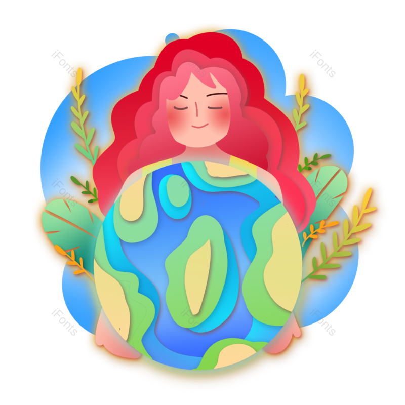 简约图片,地球元素,地球日PNG,环境免抠素材